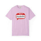 Hello My Name Is Grandmother T-Shirt - Retro Name Badge Tee for Moms & Grandmas