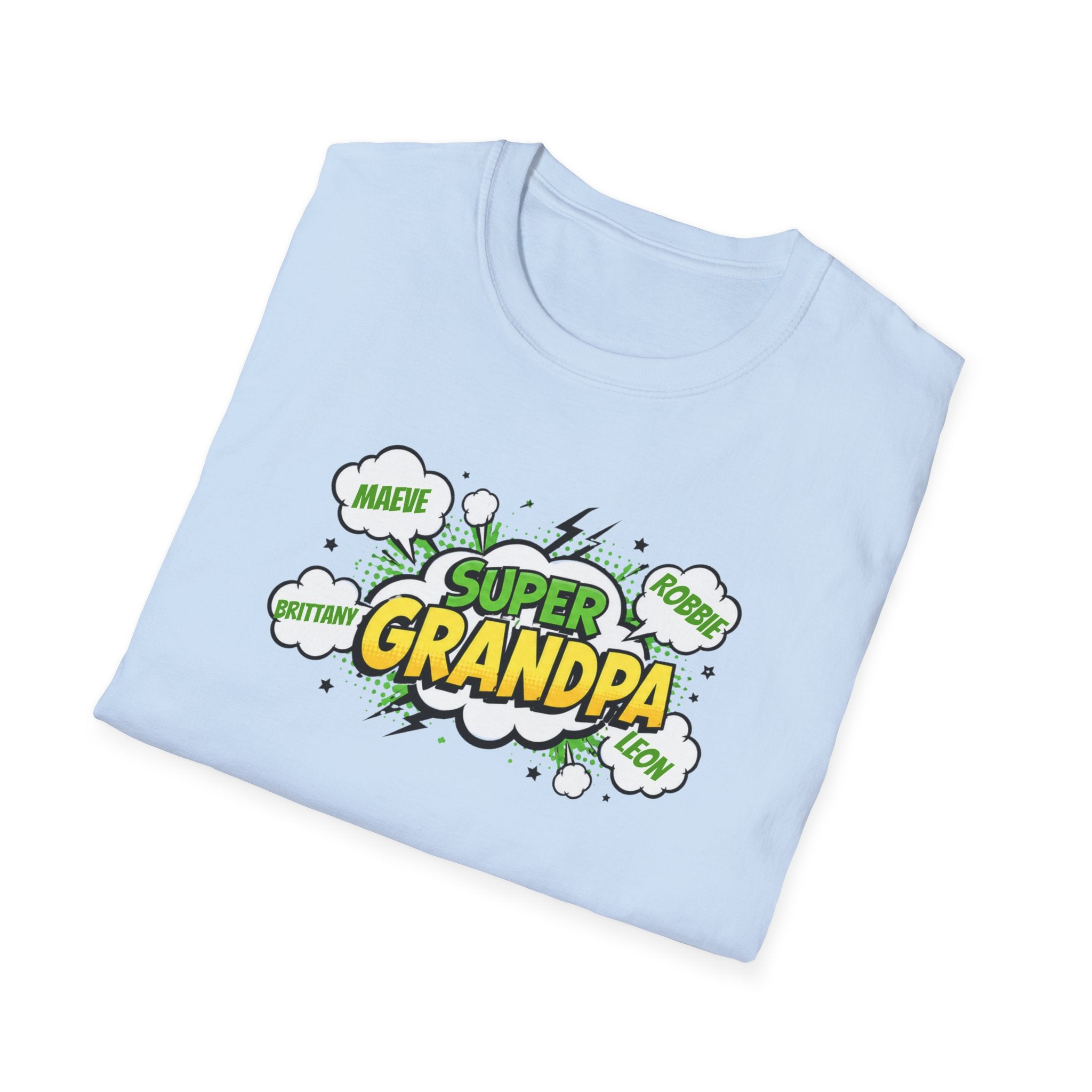 Super Grandpa T-Shirt – Comic Book Style Grandfather Gift