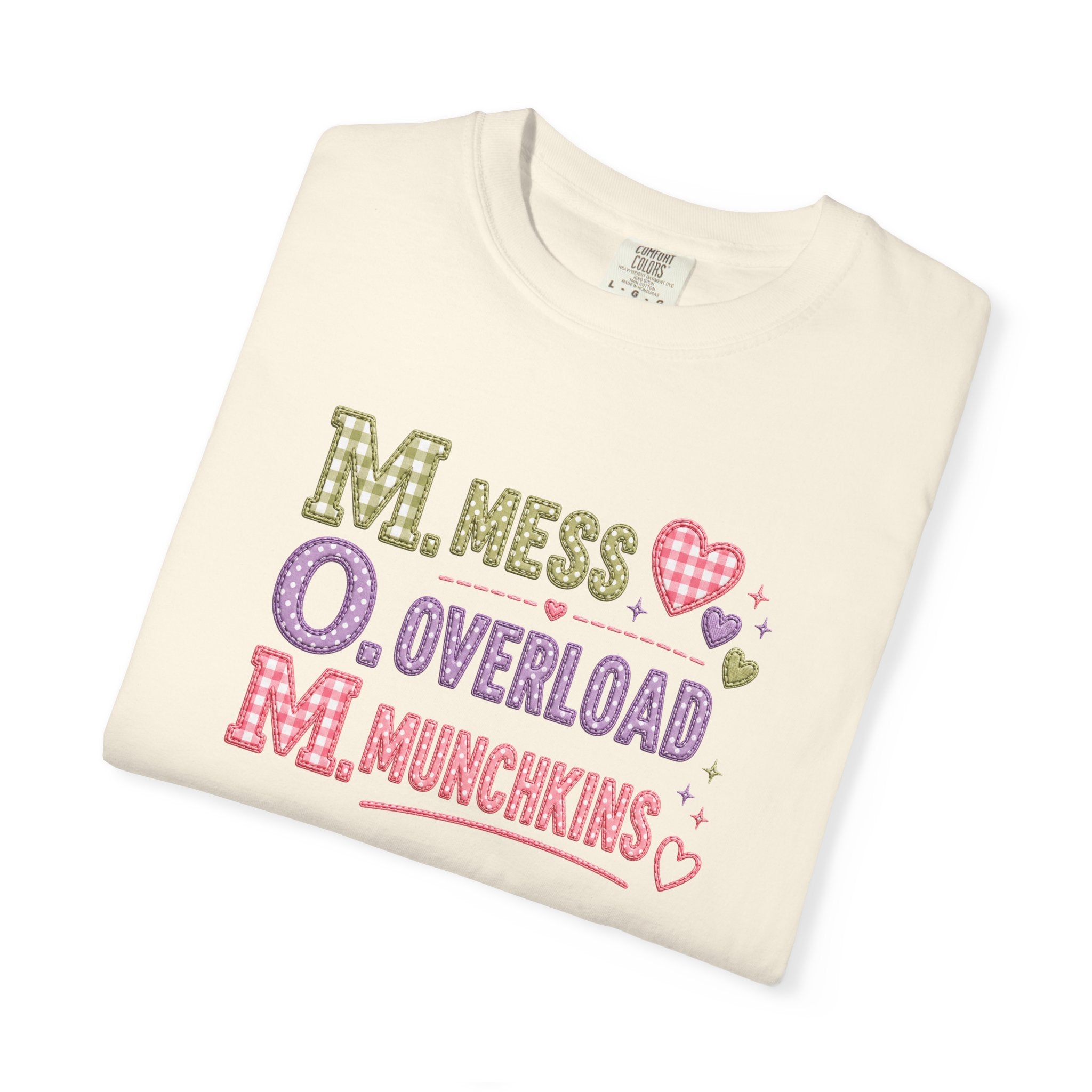 M.O.M. Graphic T-Shirt — "Mess Overload Munchkins" Cute Mom Tee