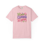 Mess, Overload, Mini-Hugs Hugs T-Shirt — Cute Hand-Lettered Mom Vibes Tee