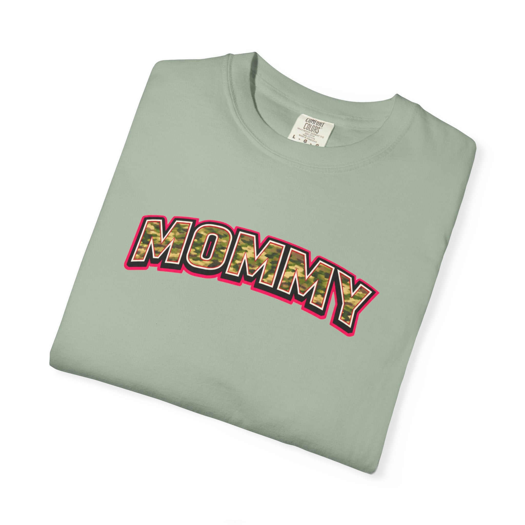Mommy Camo Graphic T-Shirt — Retro Lettering Mother's Day Tee