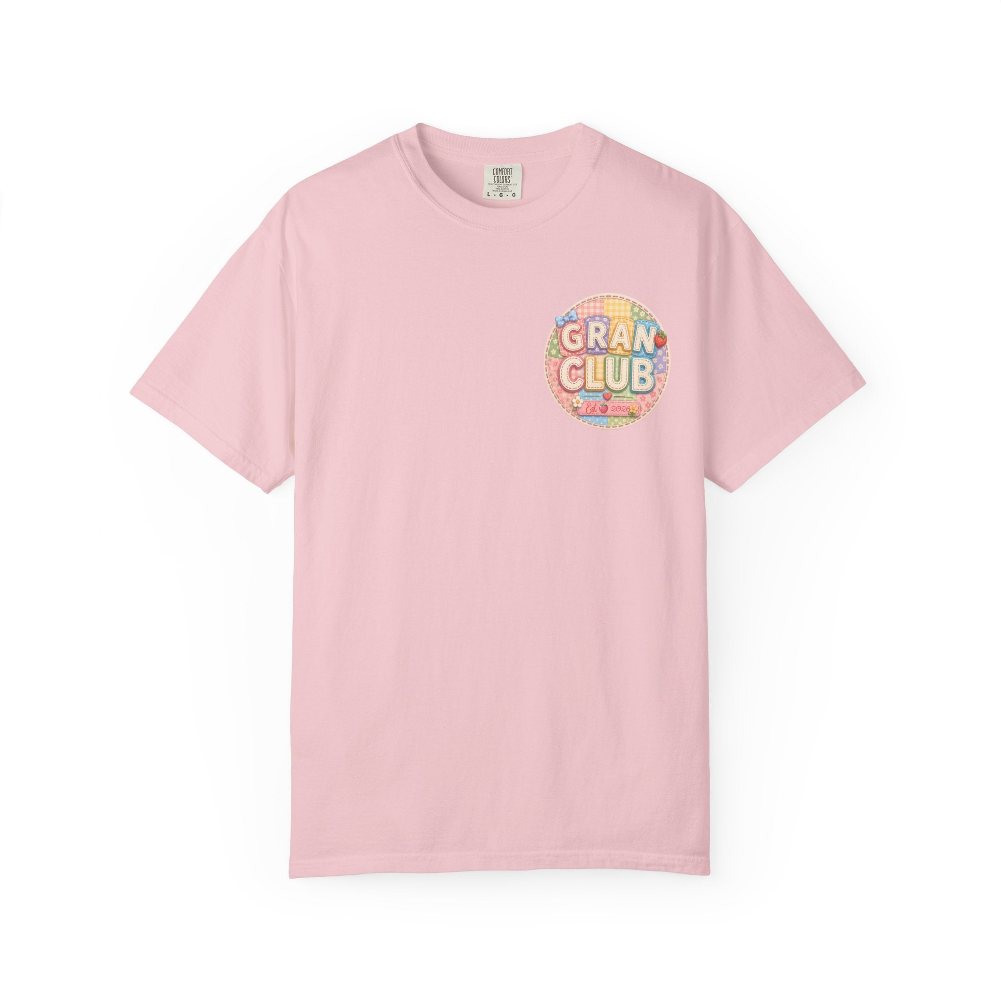 T-Shirt — "Gran Club" Retro Floral Badge Tee