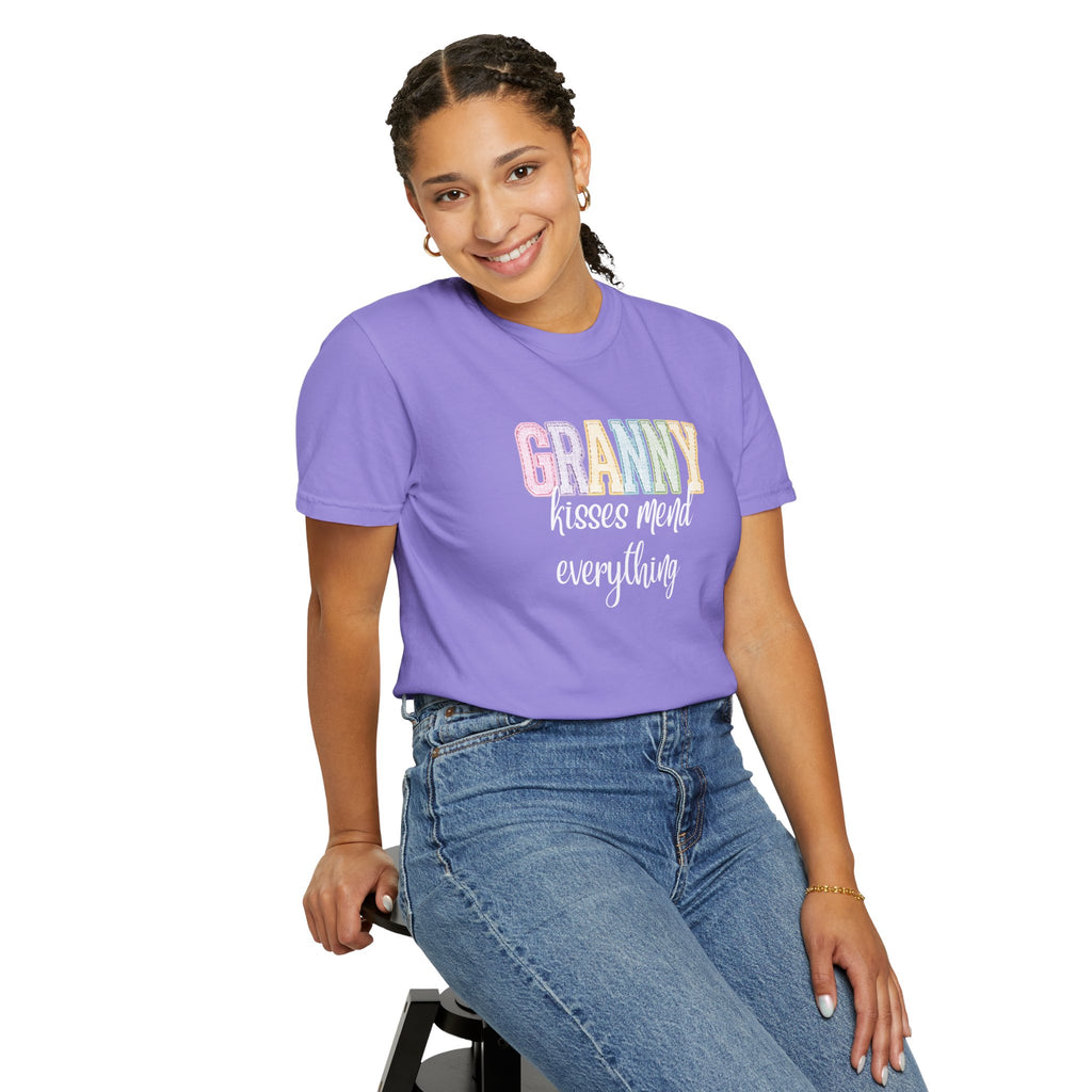 Granny Kisses Mend Everything T-Shirt — Pastel Grandma Gift