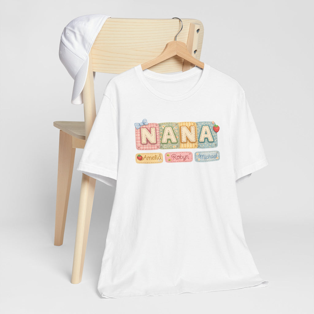 Nana Baby Blocks Tee — Personalized Grandmother Name Shirt