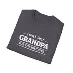 Grandpa Biscuits T-Shirt — "I Only Visit Grandpa For The Biscuits" Funny Family Tee