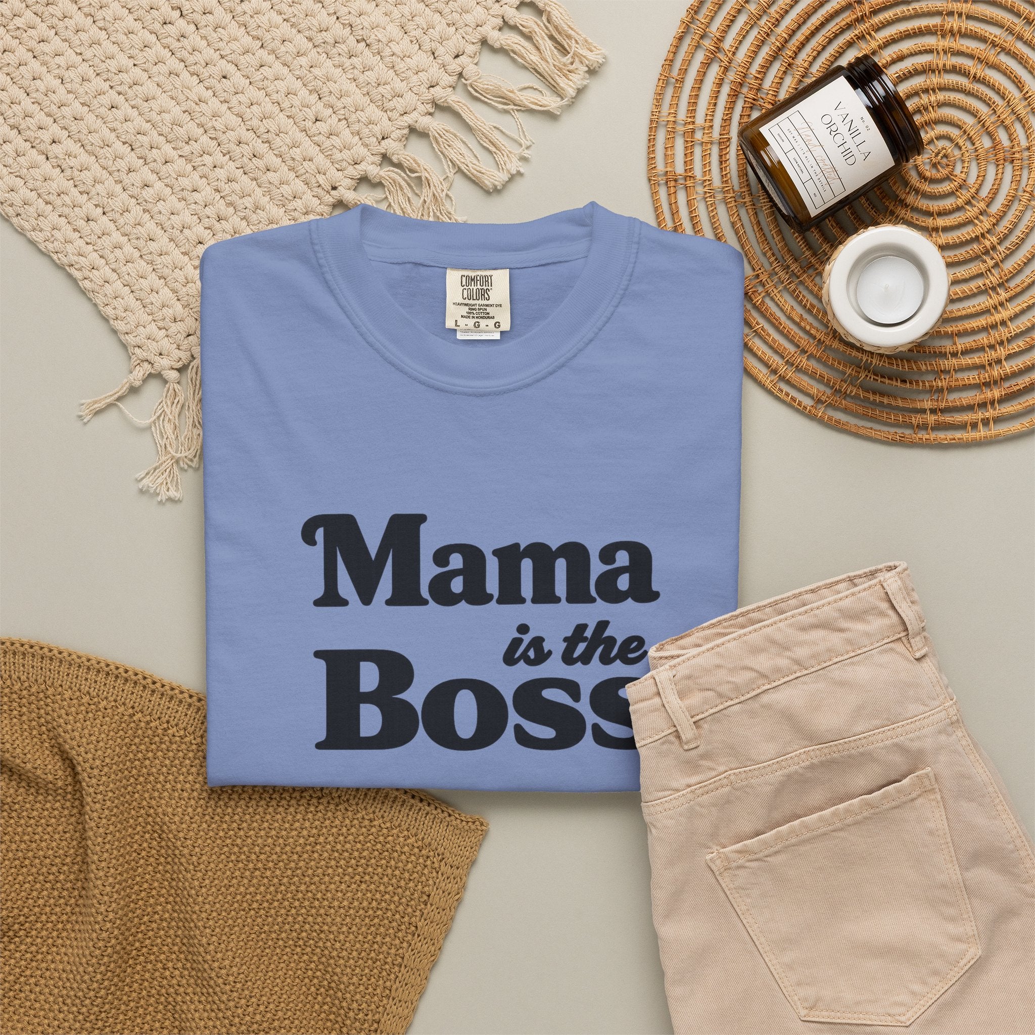 Mama is the Boss T-Shirt — Funny Mom Graphic Tee, Mother's Day Gift
