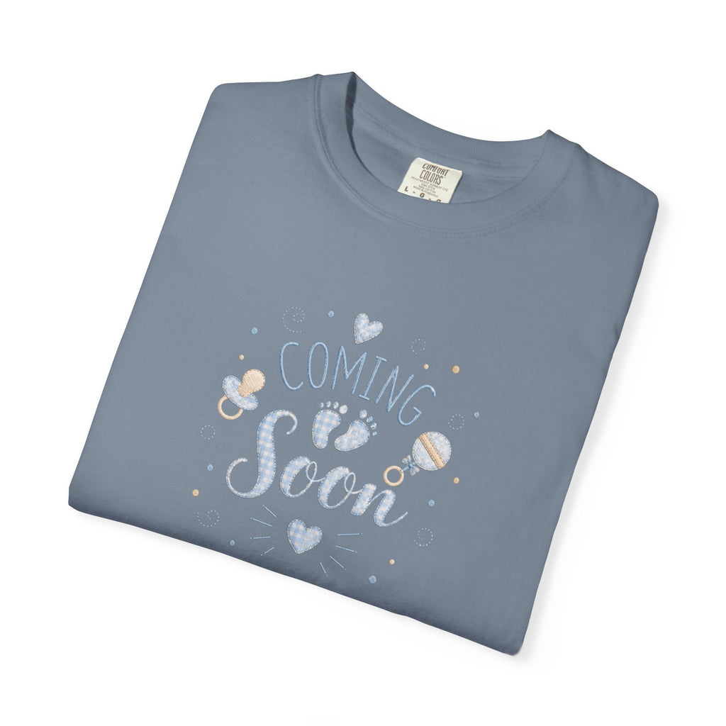 Coming Soon Baby T-Shirt — Gender Reveal Pregnancy Announcement Tee