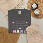 Nana T-Shirt — "I Never Knew How Much Love My Heart Could Hold Until Someone Called Me Nana" — Floral Grandma Gift