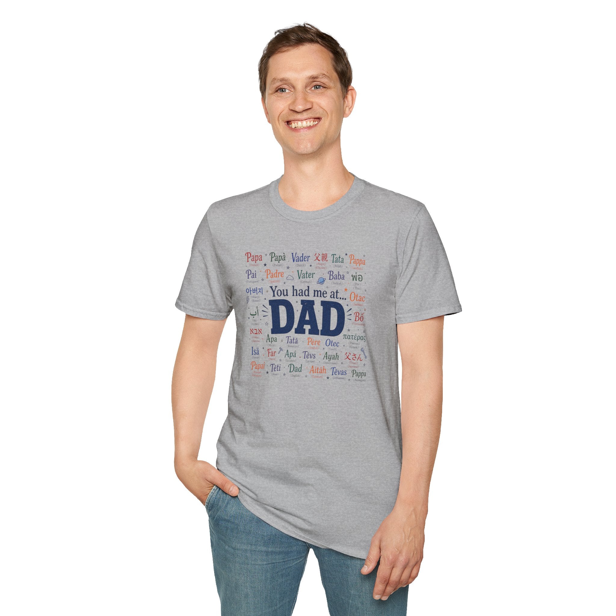 You Had Me At Dad T-Shirt — Fathers Day Gift Tee with 'Dad' Typography