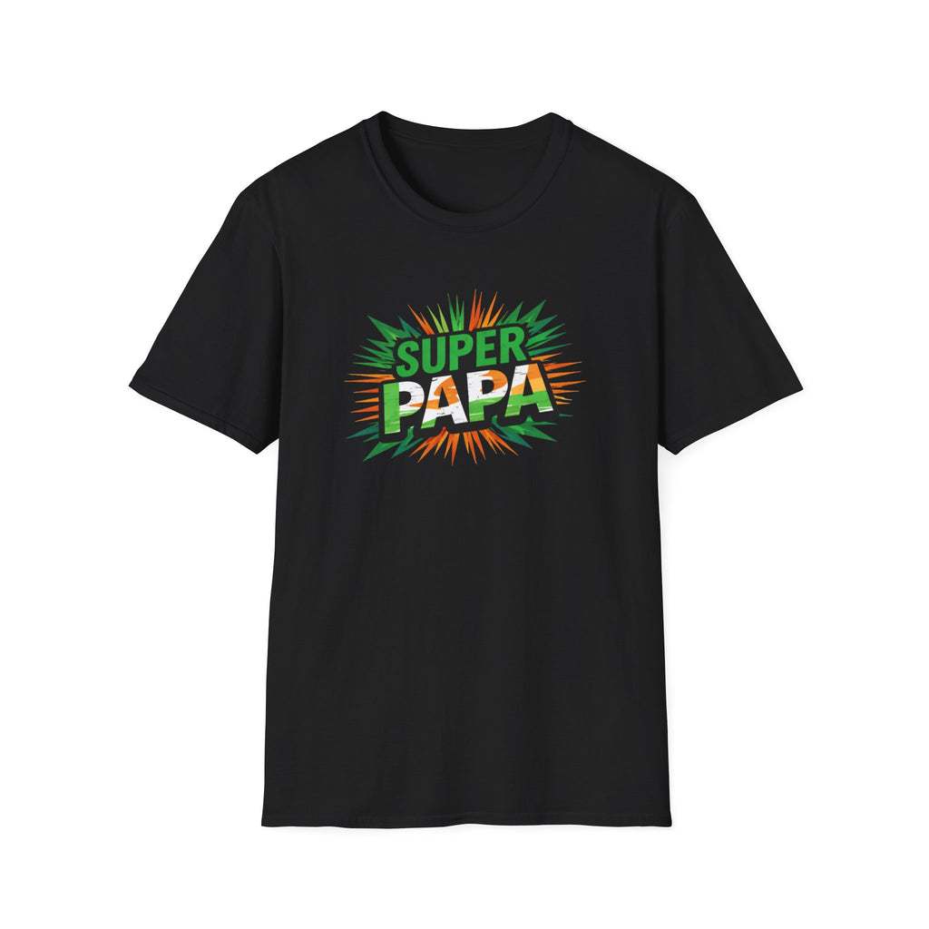 Super Papa Ireland Flag/Irish themed T-Shirt – Comic-Style Father’s Day Tee