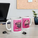 Pug 'I Puggin' Love You' Coffee Mug — Personalized Name Option