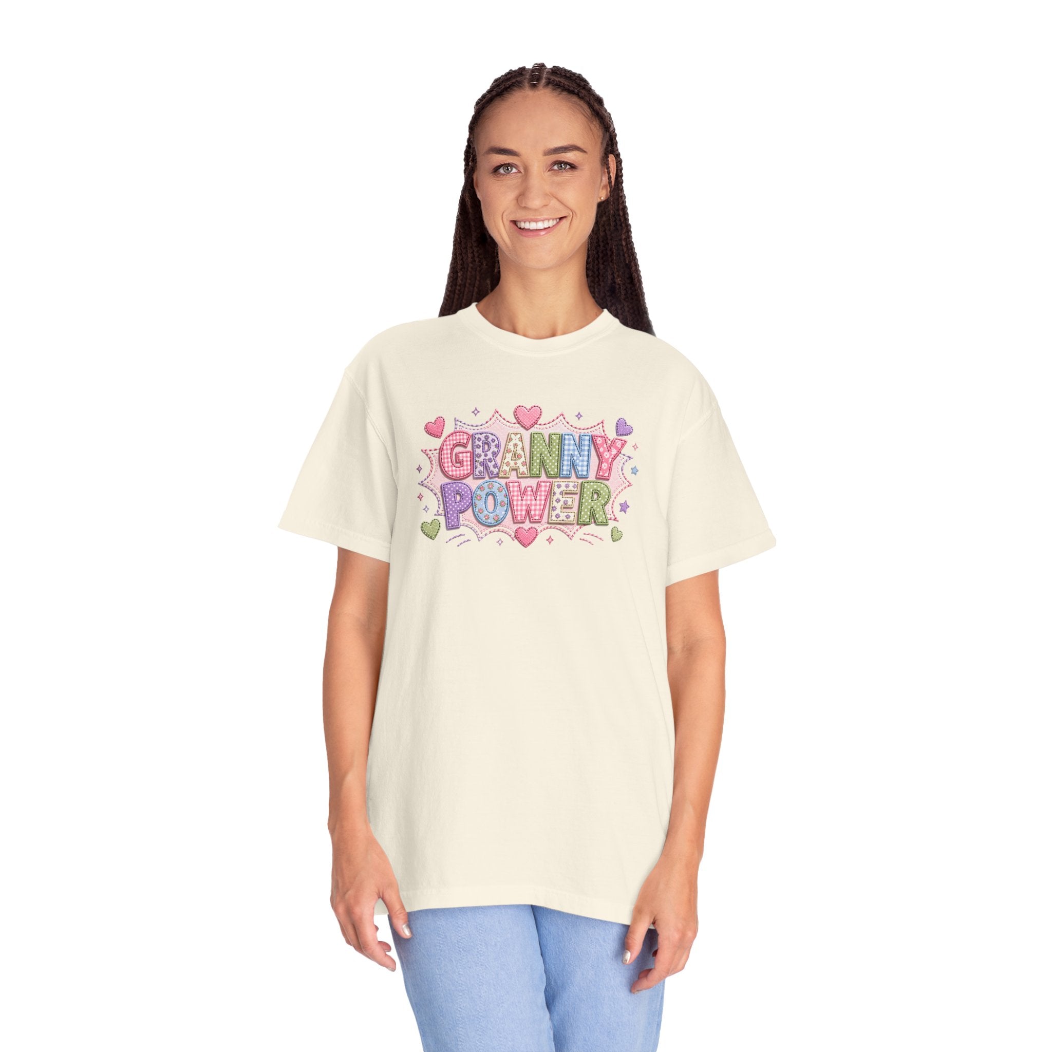 Granny Power T-Shirt — Retro Heart Graphic Tee for Grandmas