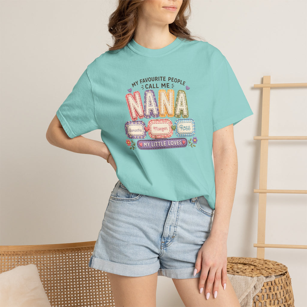 Nana T-Shirt — "My Favourite People Call Me Nana" Floral Grandma Gift Tee
