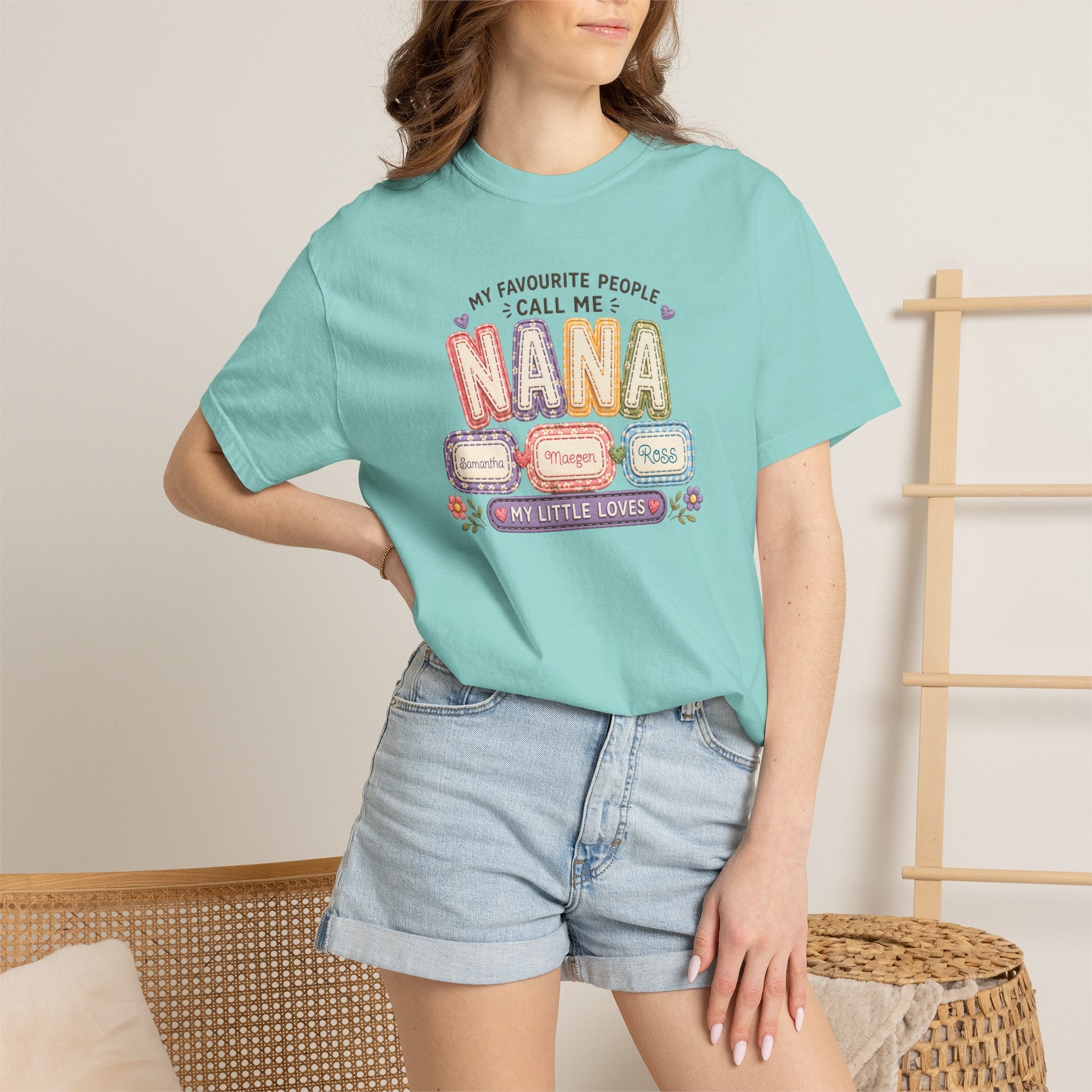 Nana T-Shirt — "My Favourite People Call Me Nana" Floral Grandma Gift Tee