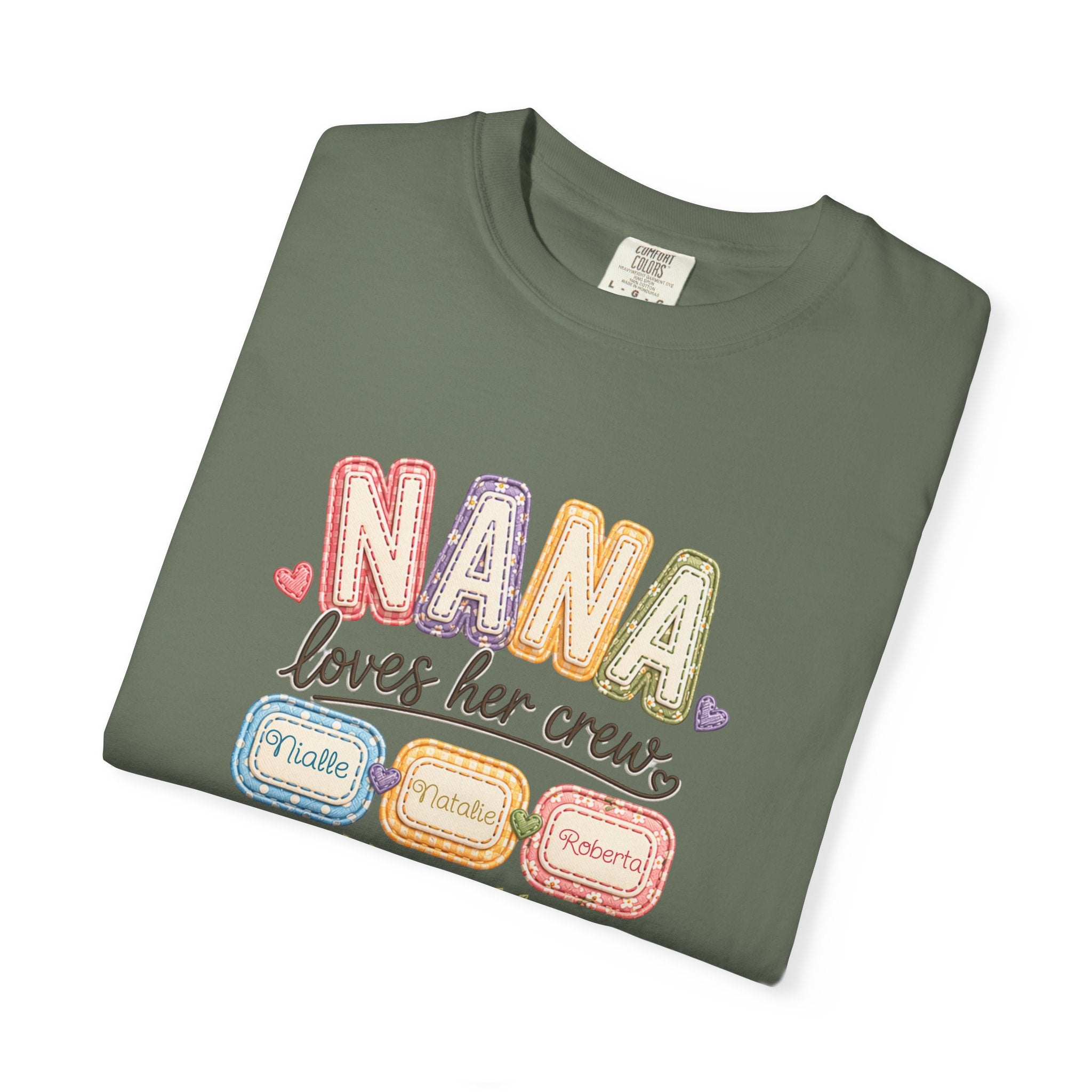 T-Shirt — “Nana Loves Her Crew” Colorful Grandma Family tee