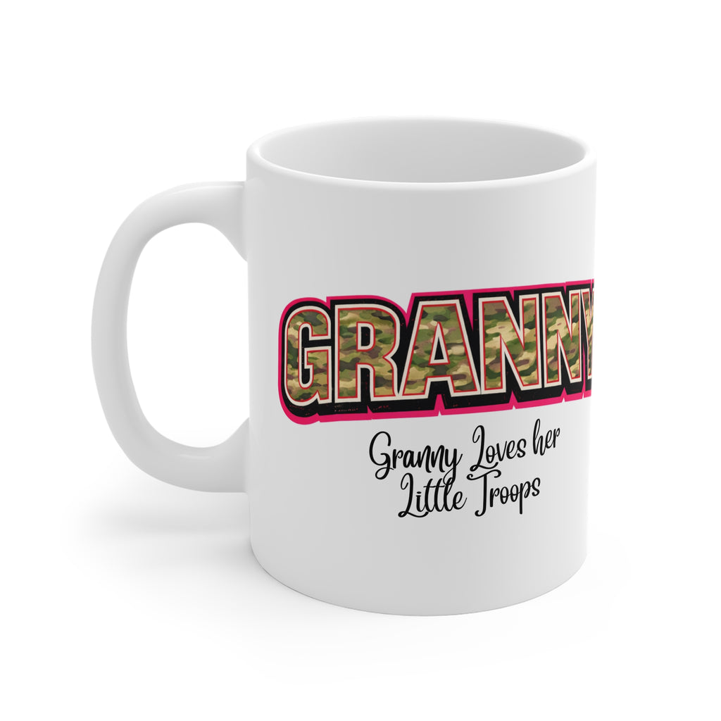 Mug — "Granny Loves Her Little Troops" Camo Grandma Coffee Cup