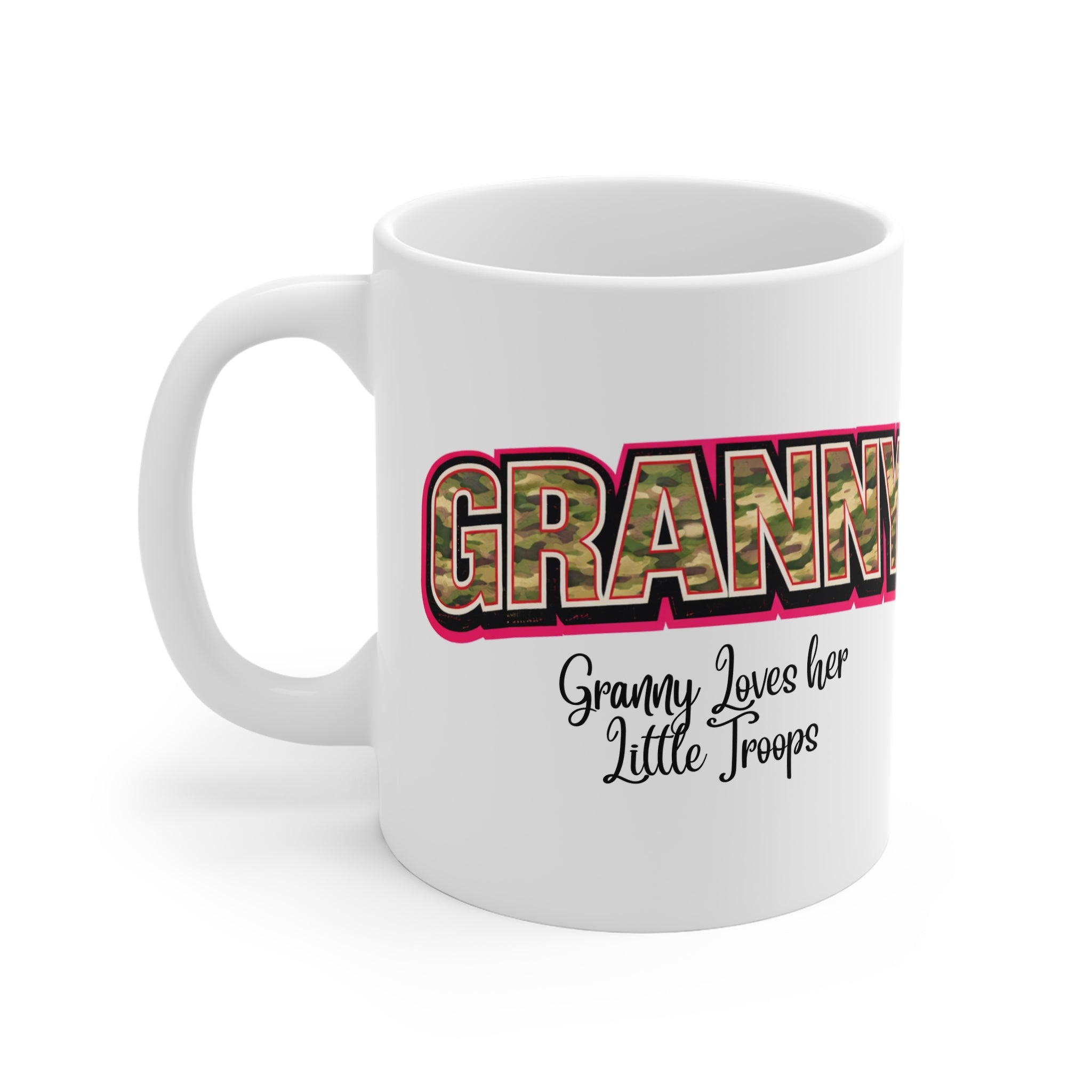 Mug — "Granny Loves Her Little Troops" Camo Grandma Coffee Cup