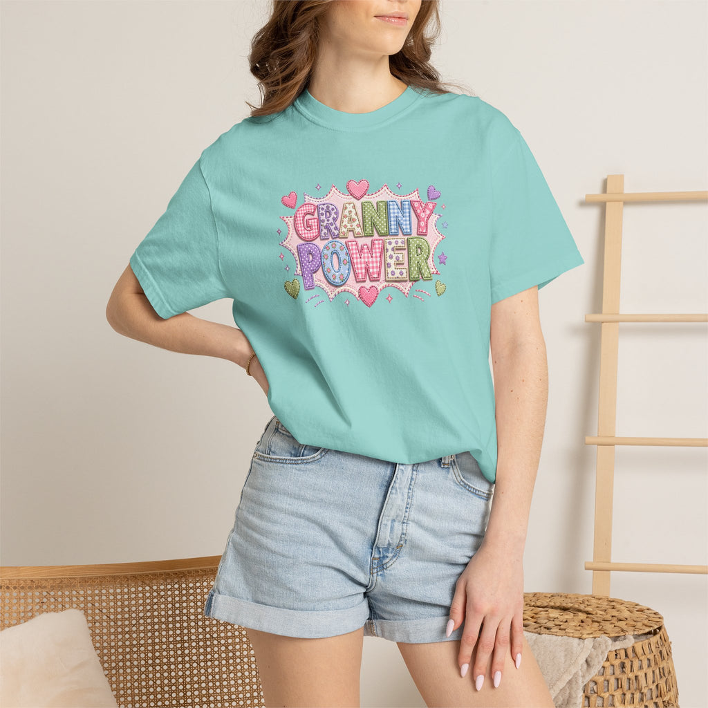 Granny Power T-Shirt — Retro Heart Graphic Tee for Grandmas
