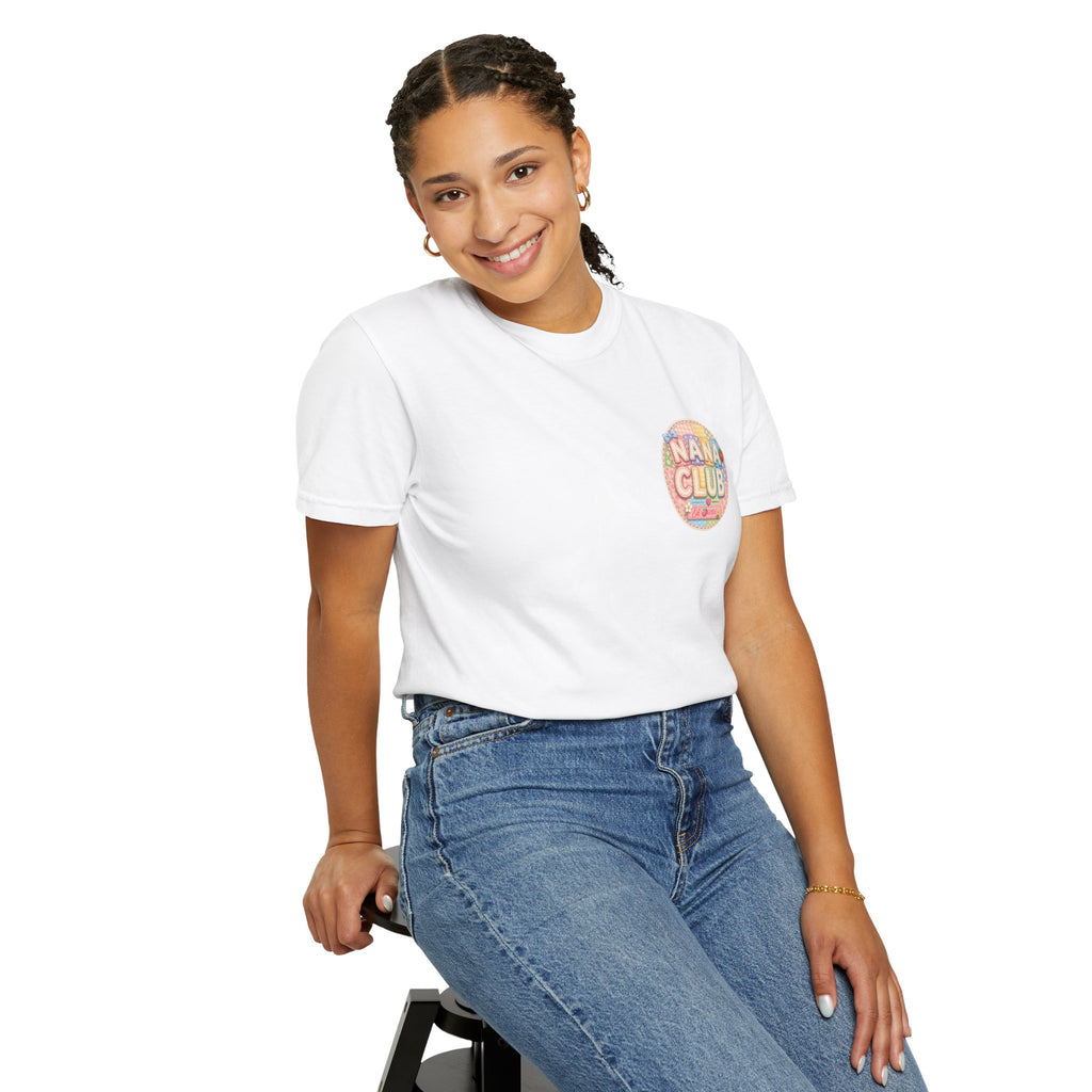 Nana Club T-Shirt — Retro Rainbow Badge Graphic