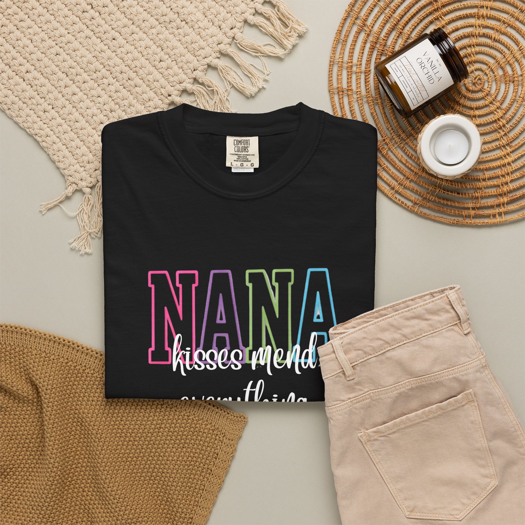 NANA Pastel Rainbow Tee — Grandma Gift T-Shirt