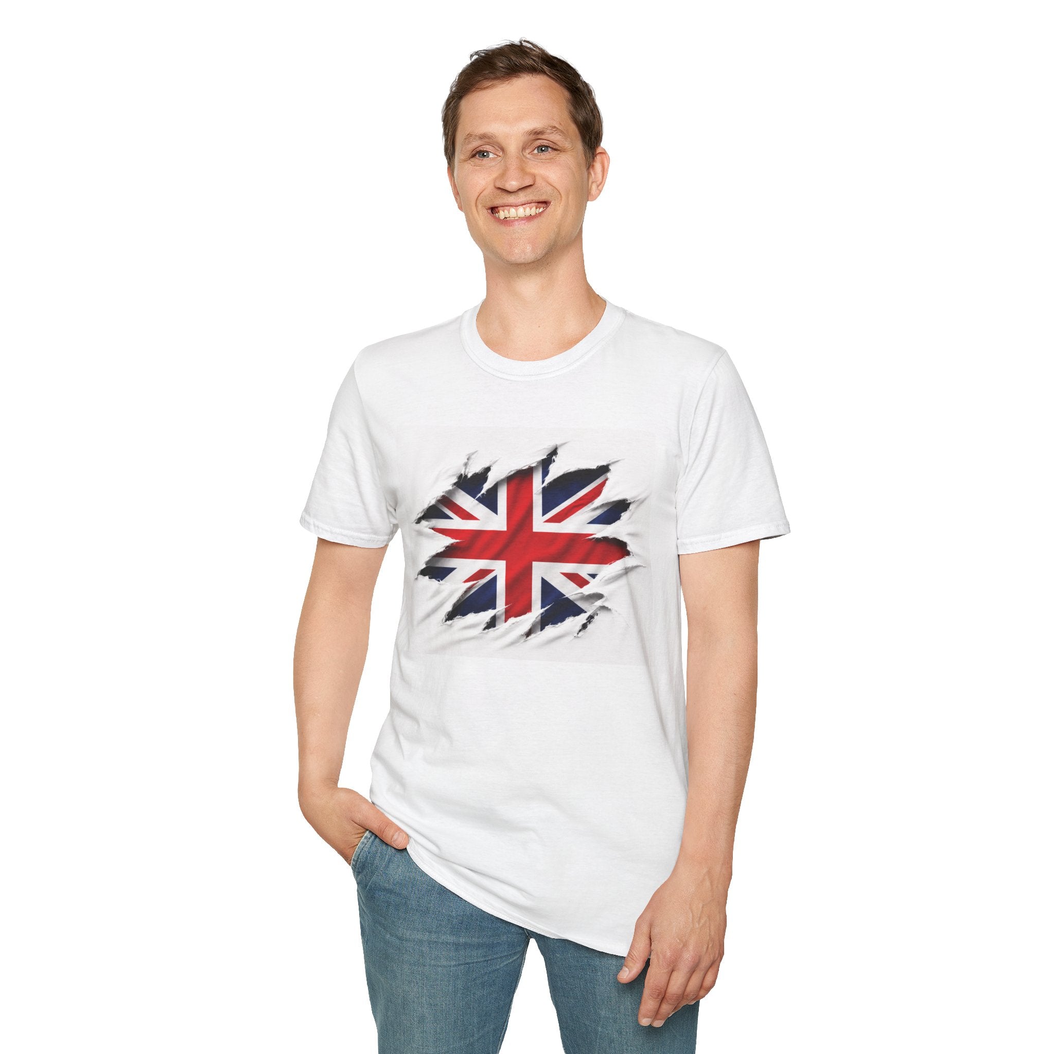 Union Jack Ripped Distressed T-Shirt