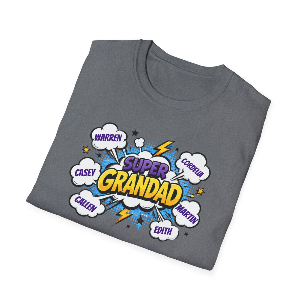 Super Grandad Comic-Style T‑Shirt — "Super Grandad" Graphic Tee, Father's Day & Grandparents Gift