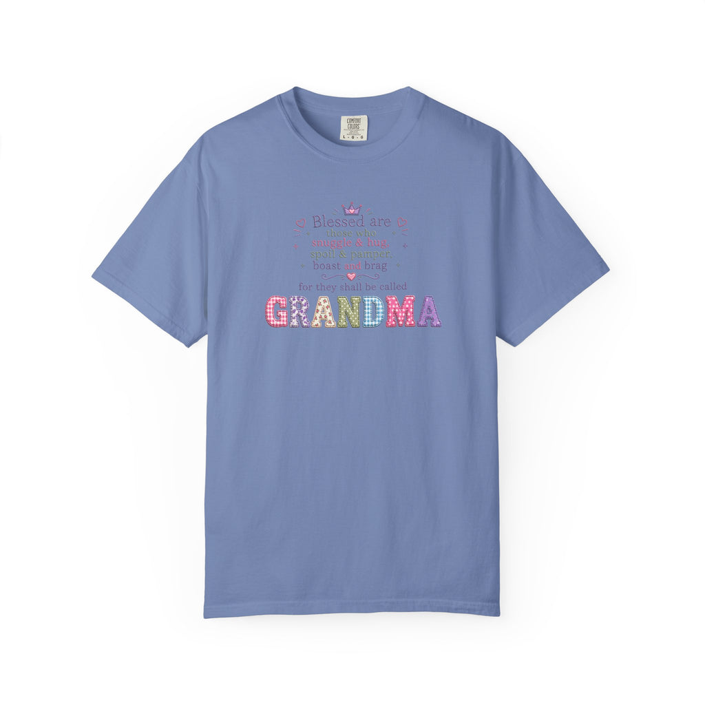 Grandma Floral Scripture T-Shirt — Blessed Are Those Who Are Pure in Heart