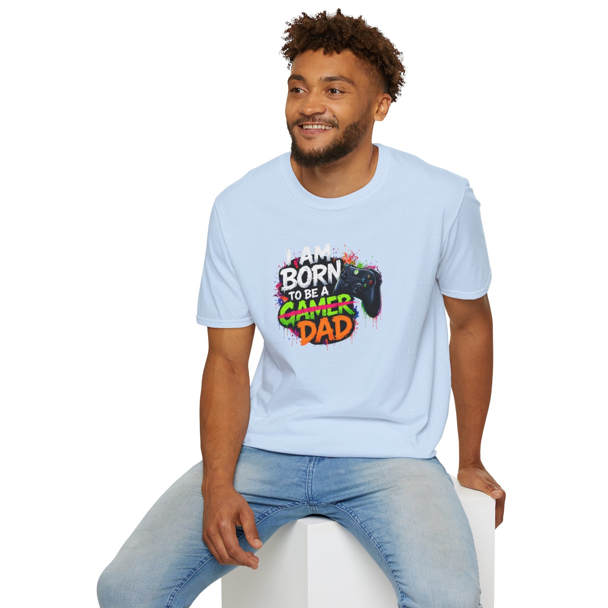 "I Am Born To Be A Gamer Dad" T‑Shirt