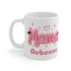 MAMA Personalised Pink Balloon Eyelashes Mug