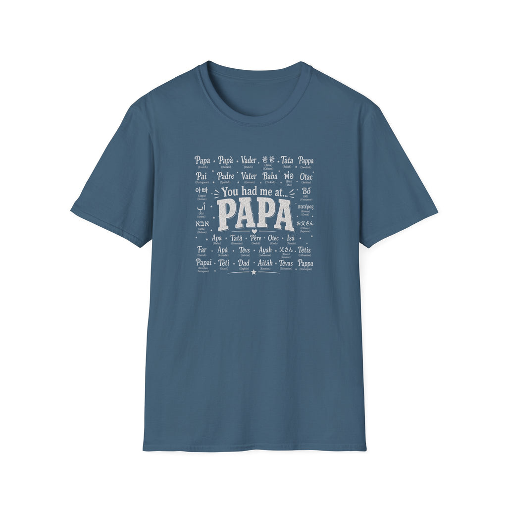 Papa Word Cloud T-Shirt — 'You had me at PAPA' Father's Day Gift
