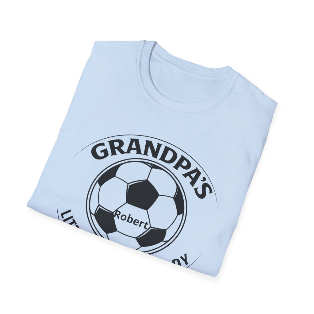 Grandpa's Little Football Buddy T-Shirt — Personalized Soccer Dad/Grandparent Gift