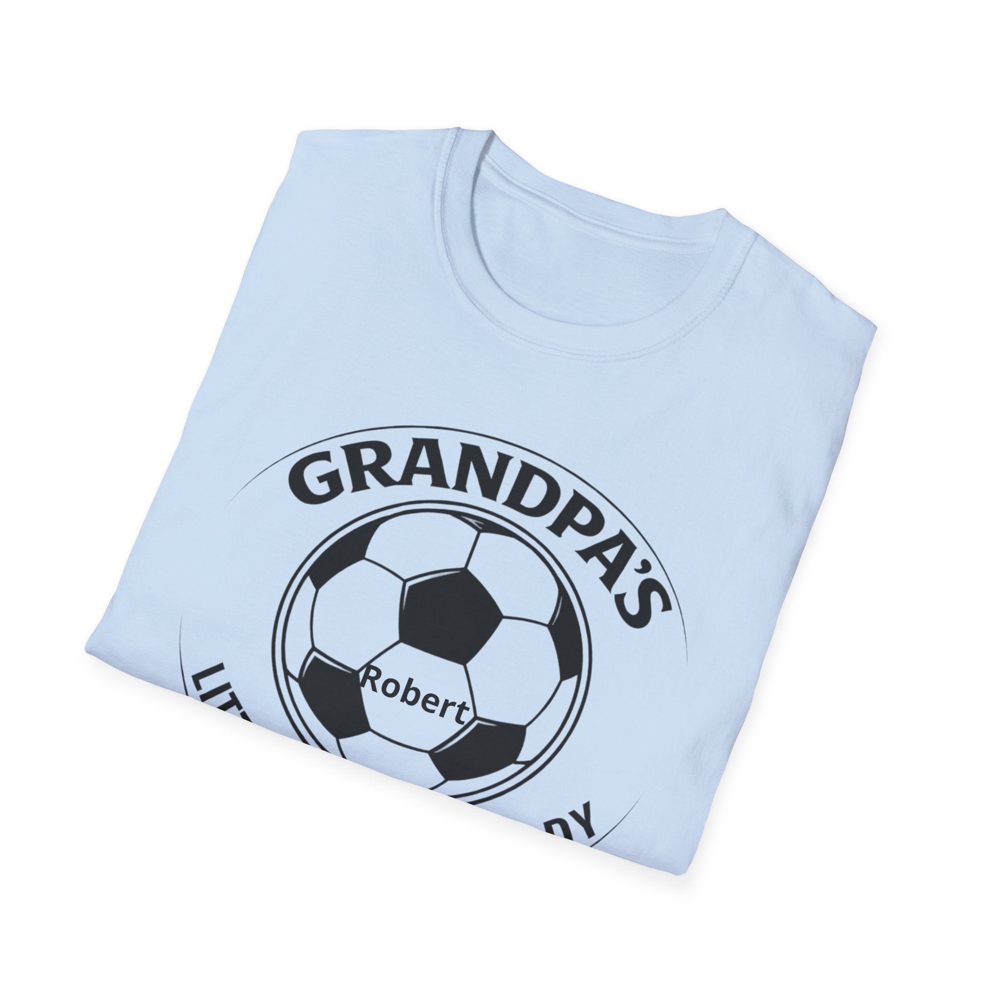 Grandpa's Little Football Buddy T-Shirt — Personalized Soccer Dad/Grandparent Gift