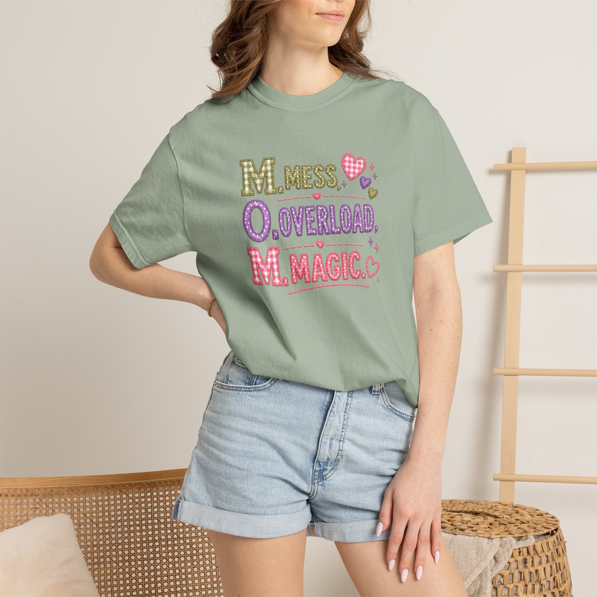 M.O.M. Graphic Tee — "Mess Overload Magic" Cute Mom Shirt