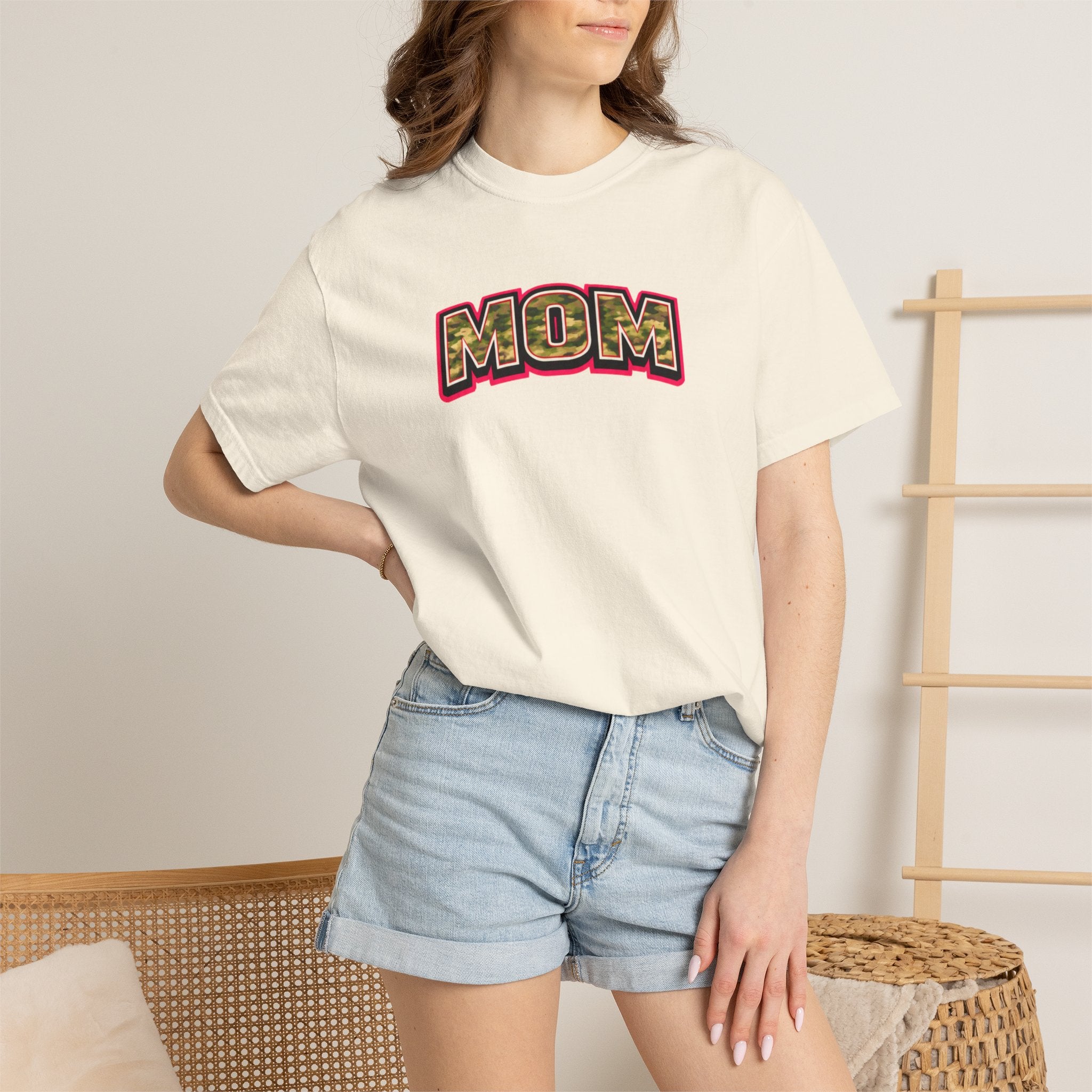MOM Camo Patch Graphic T-Shirt