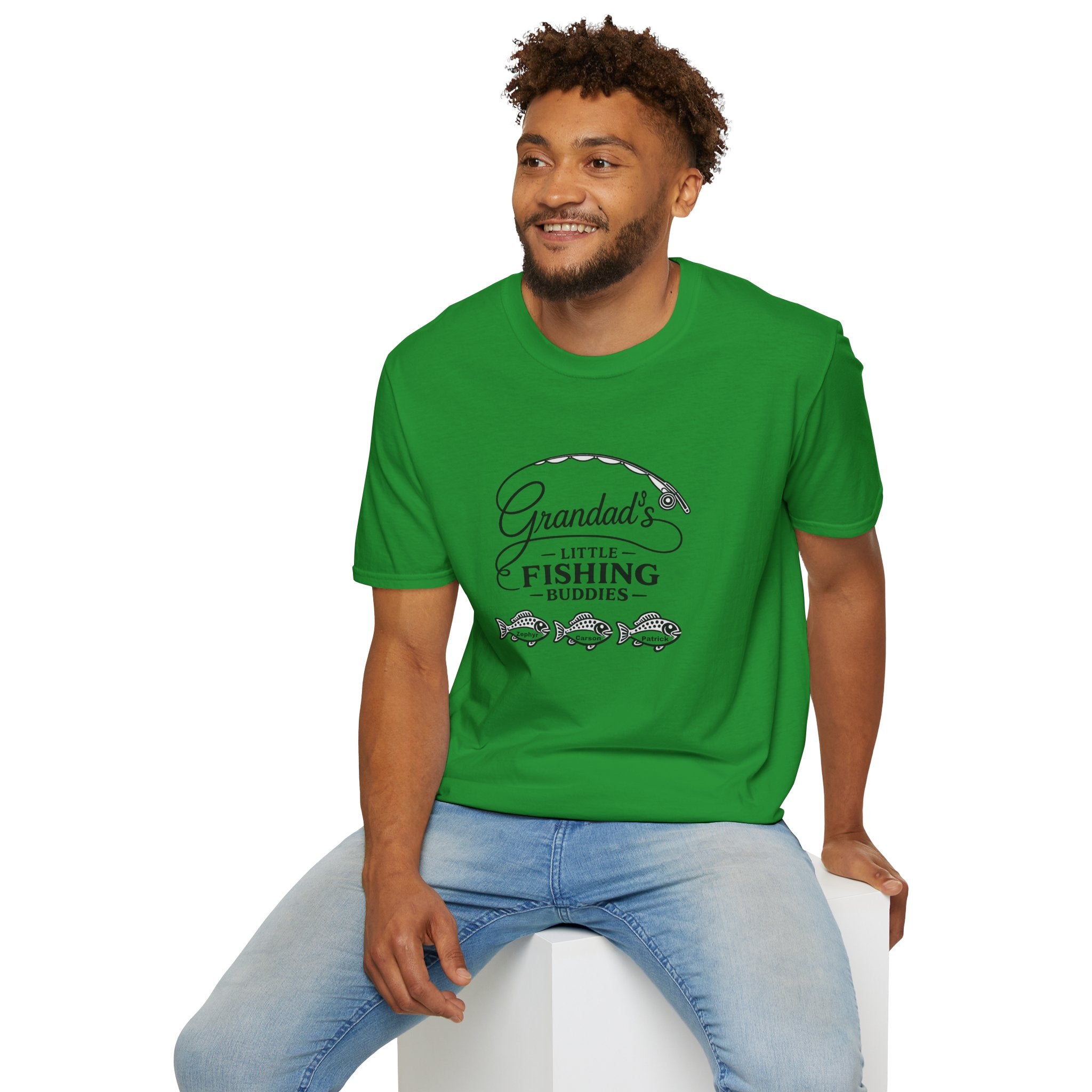 Granddad's Little Fishing Buddies T-Shirt — Grandpa & Kids Fishing Gift