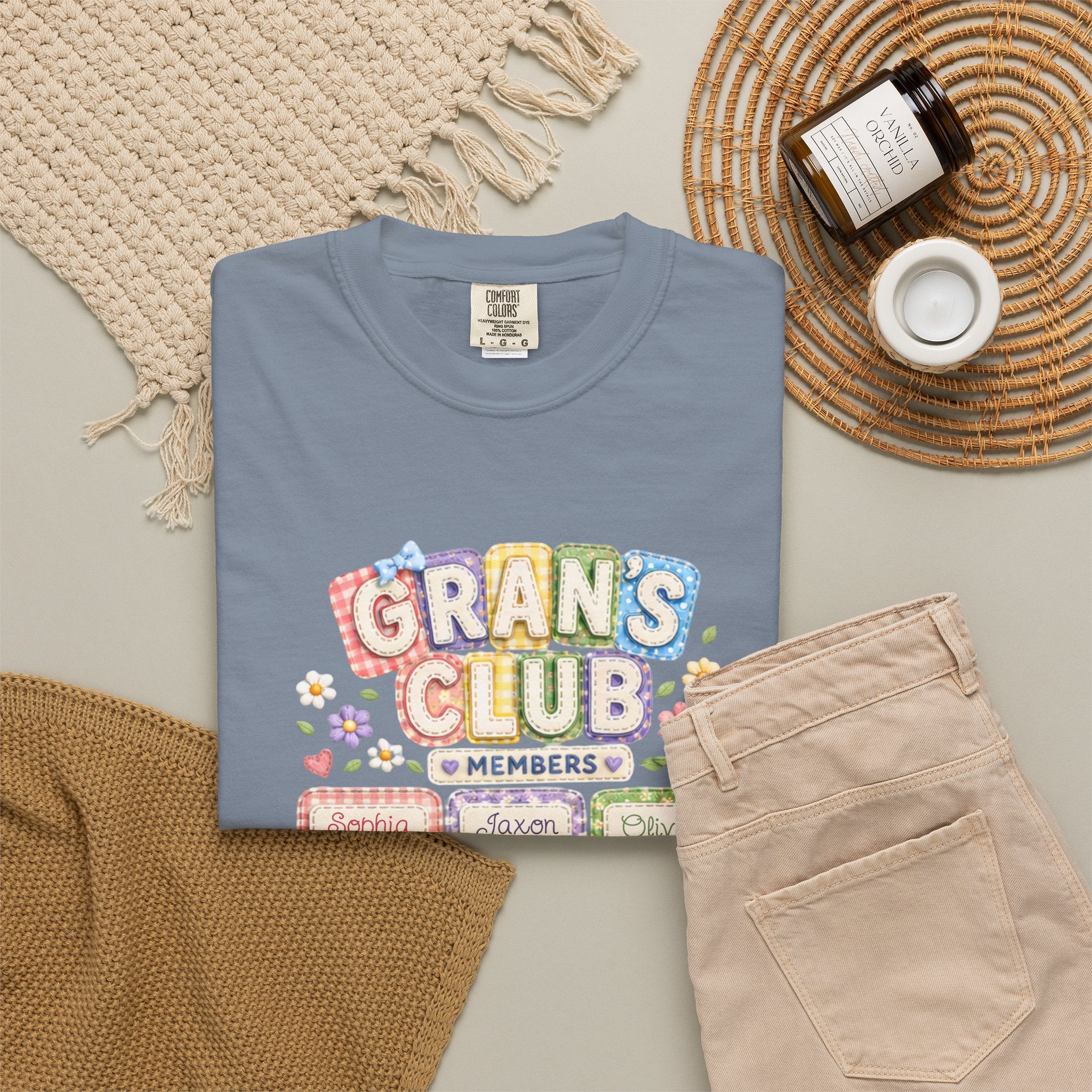 Grans Club T-Shirt – Personalized ‘Grans Club’ Family Names Tee