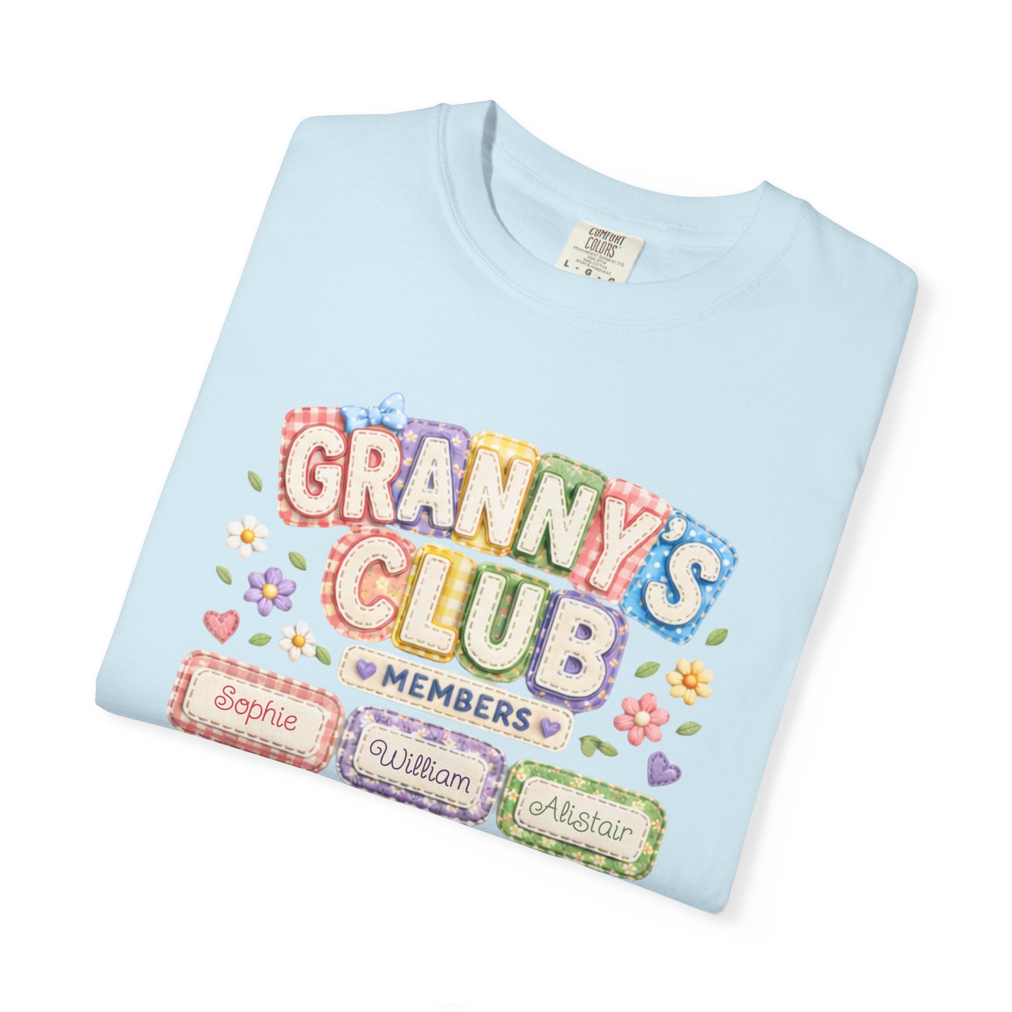 Granny's Club T-Shirt — Personalized Grandma Member Floral Tee