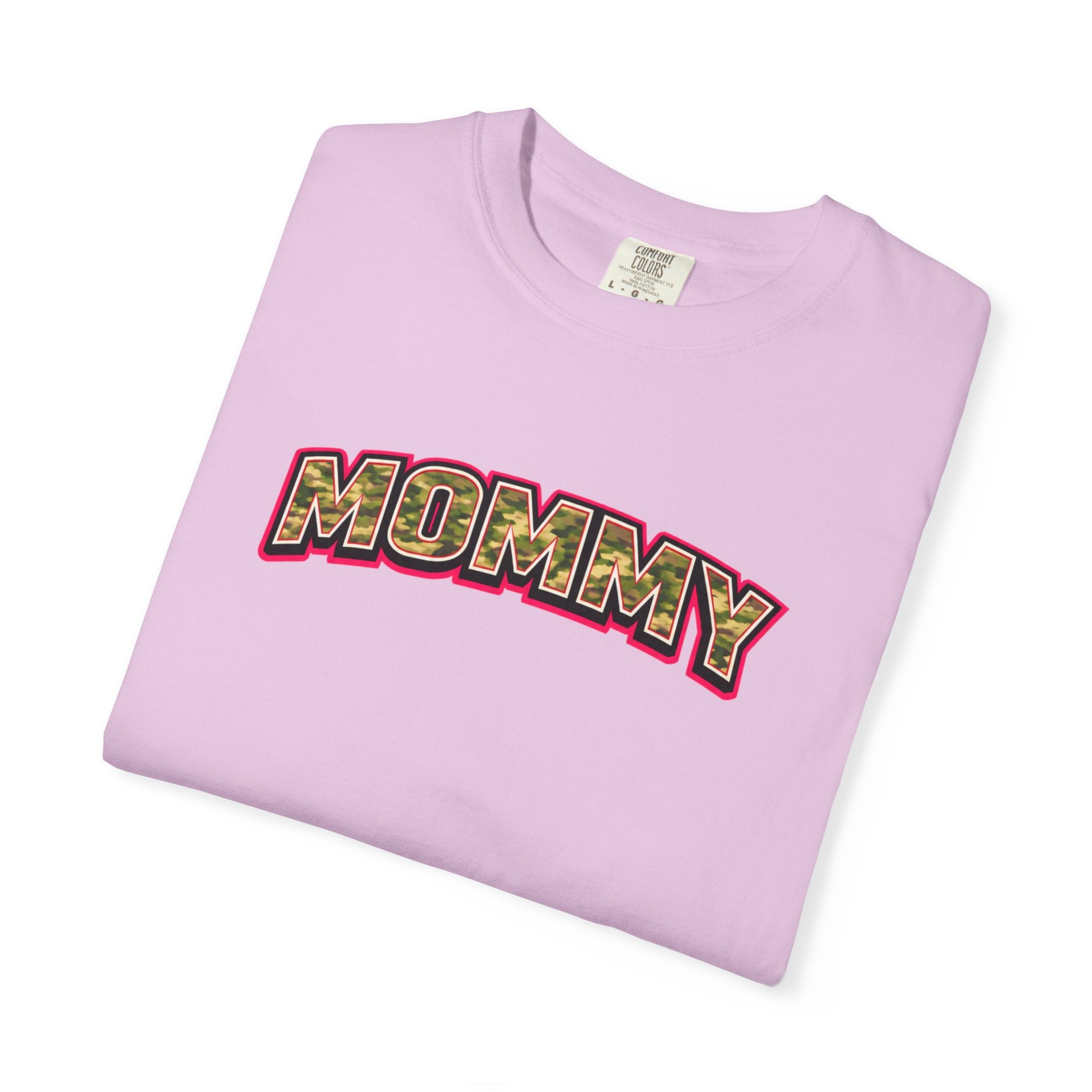 Mommy Camo Graphic T-Shirt — Retro Lettering Mother's Day Tee