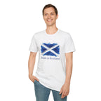 Made in Scotland T-Shirt — Watercolor Saltire Flag Tee