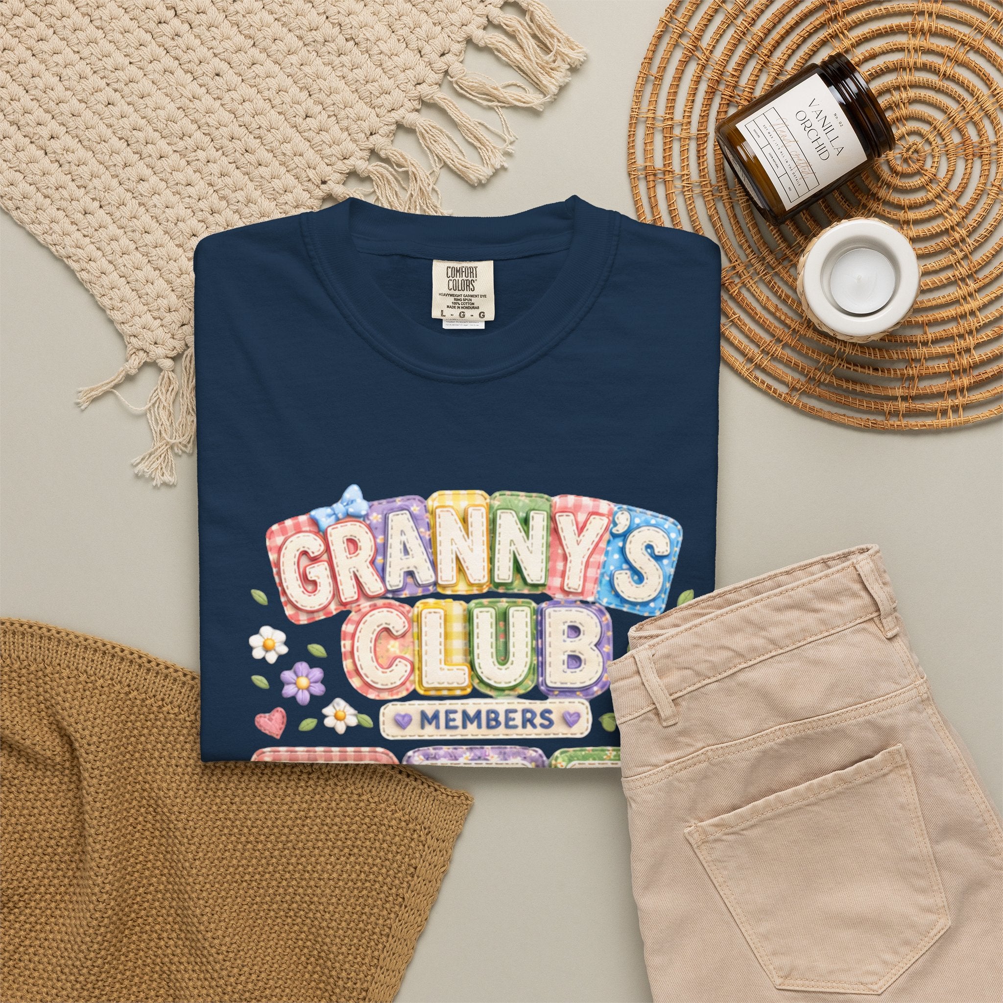 Granny's Club T-Shirt — Personalized Grandma Member Floral Tee
