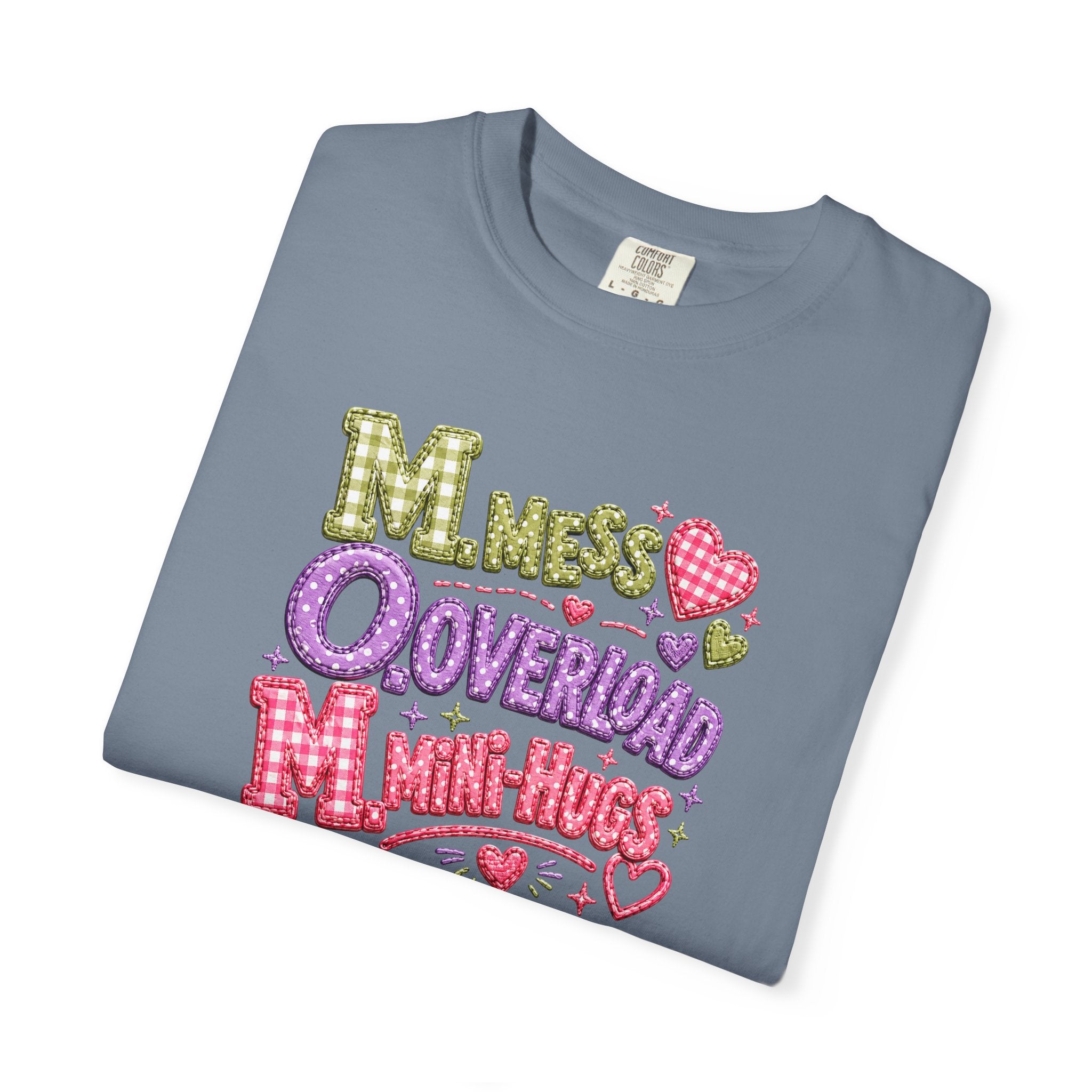 T‑Shirt — "Moms Overload Mini-Hugs" Cute Colorful Graphic Tee