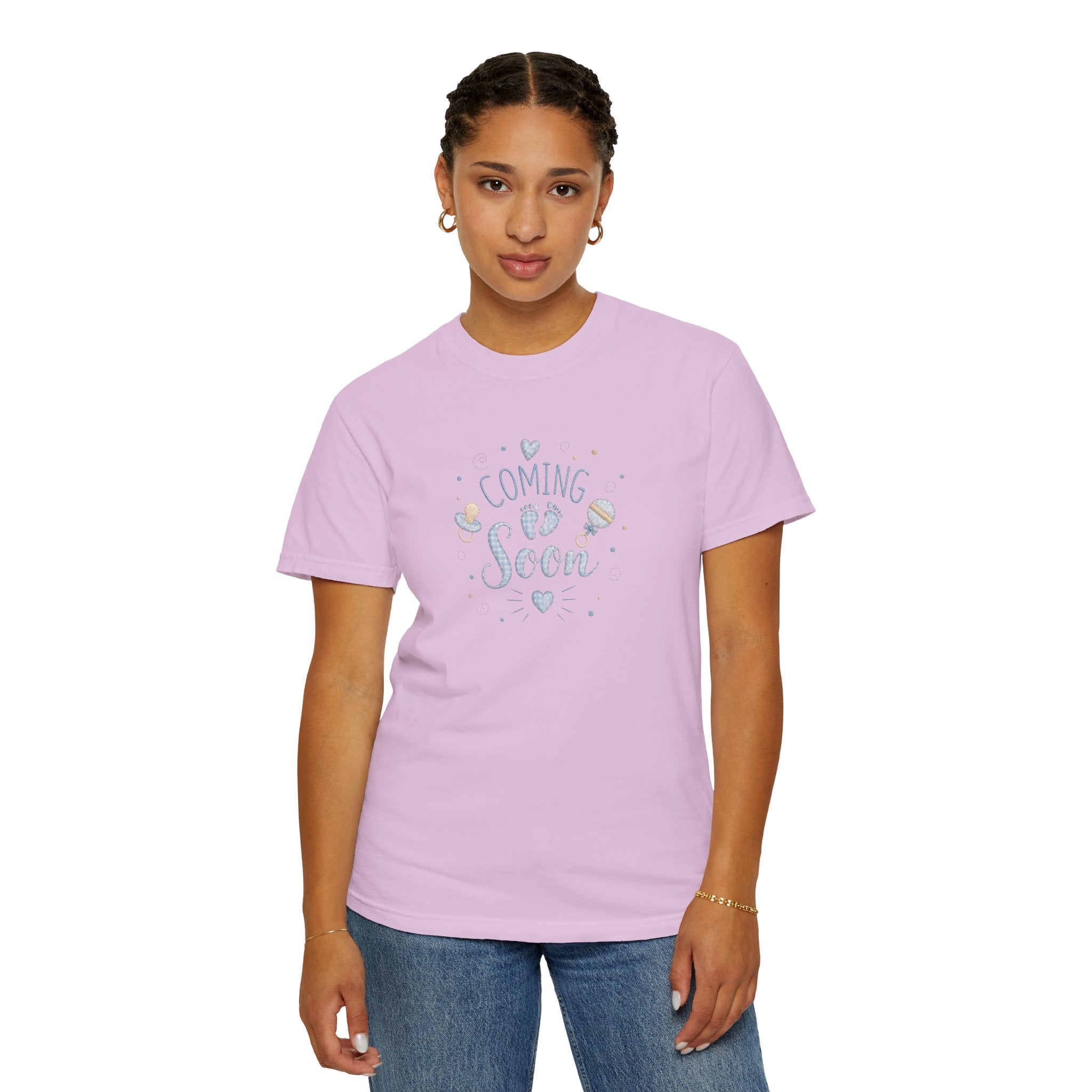Coming Soon Baby T-Shirt — Gender Reveal Pregnancy Announcement Tee
