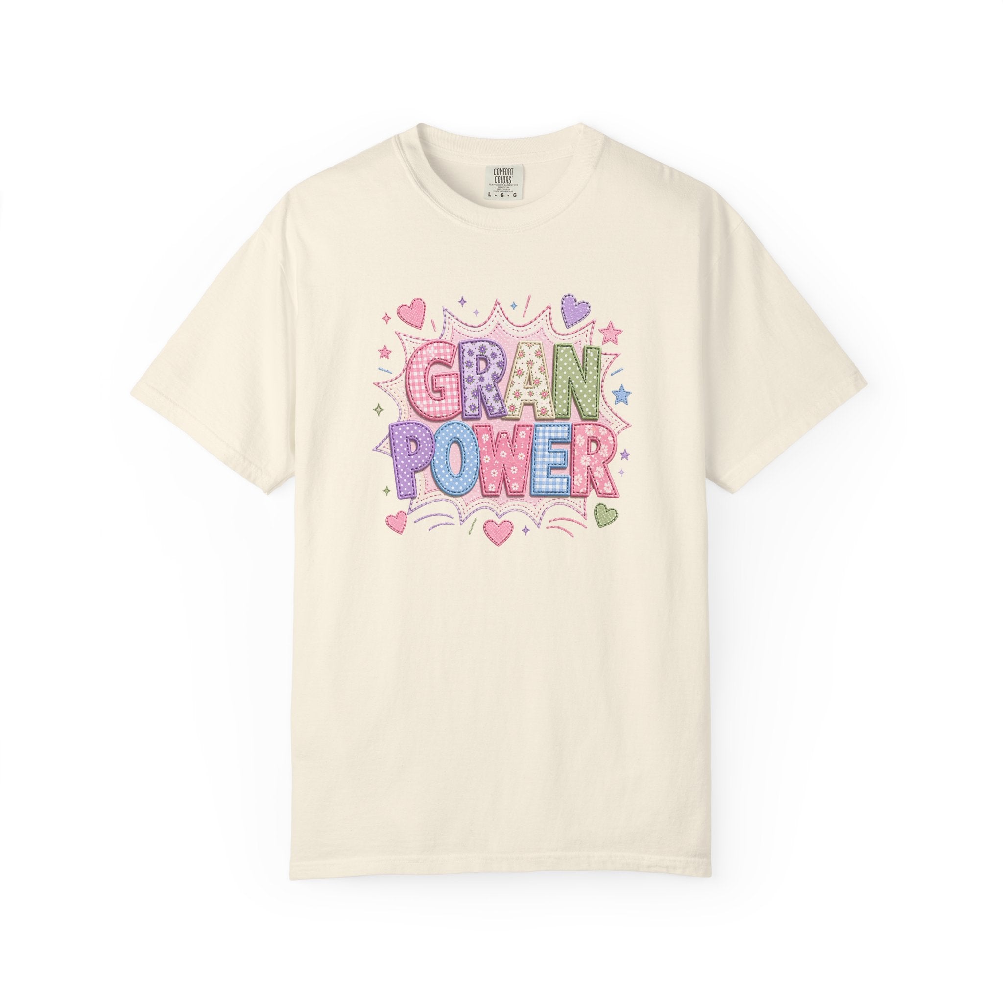 Gran Power T-Shirt — Cute Pastel 'Gran Power' Graphic Tee for Grandparents, Mother's Day Gift