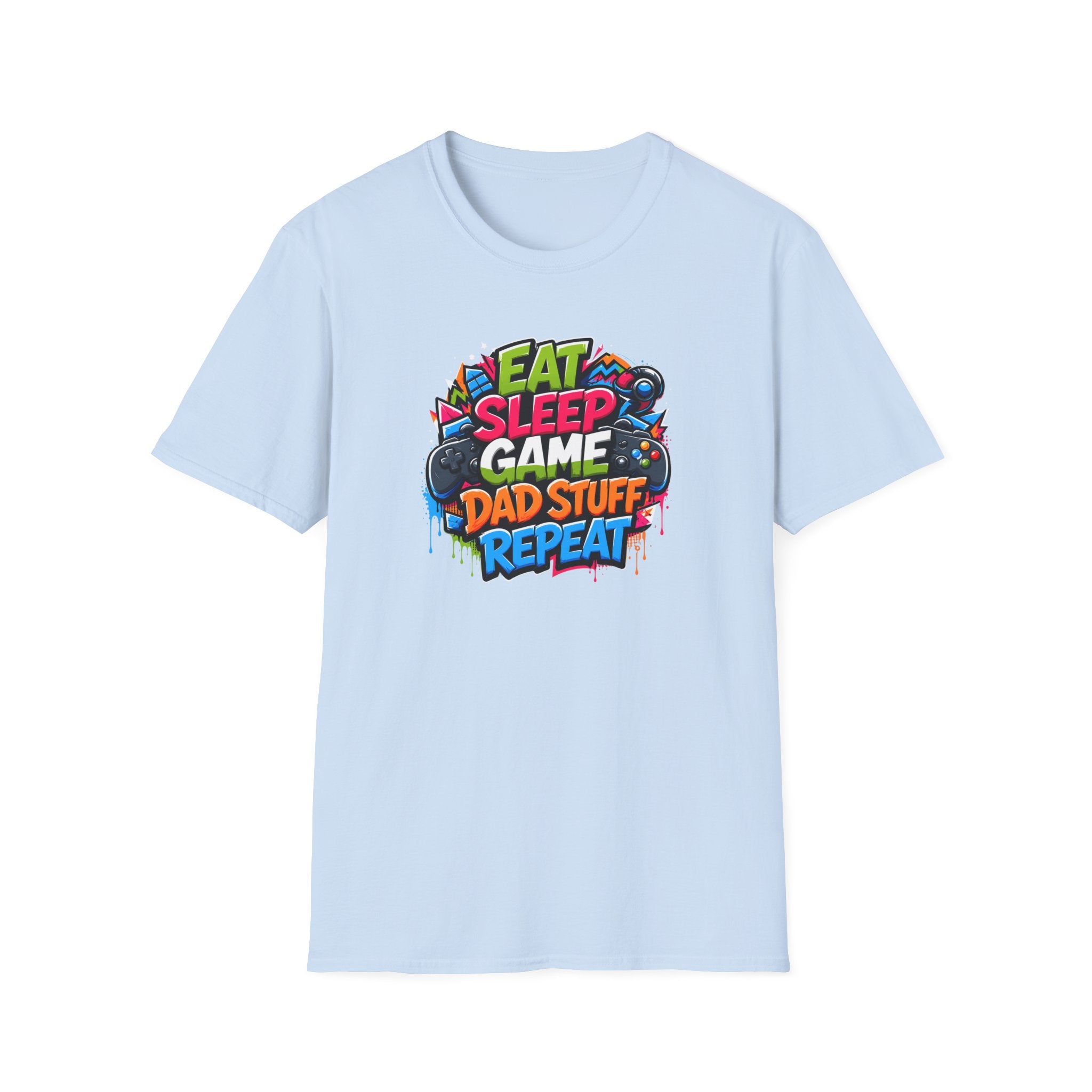 Eat Sleep Game Dad Stuff Repeat T-Shirt