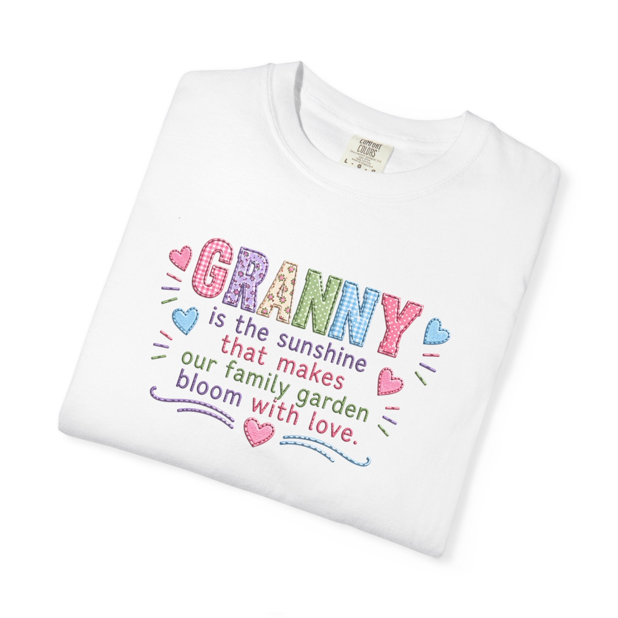 Granny Floral Tee — "Granny is the sunshine that makes our family garden bloom with love"