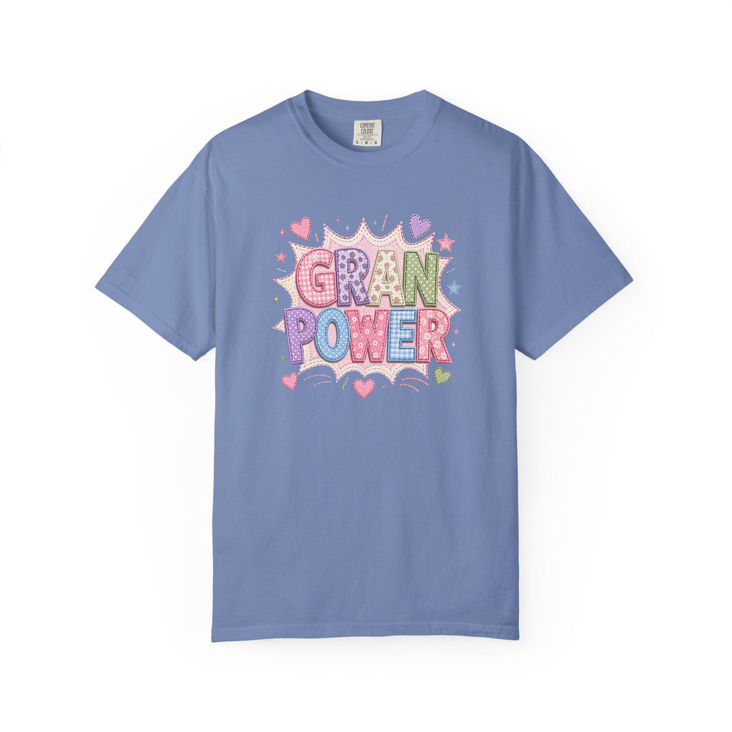 Gran Power T-Shirt — Cute Pastel 'Gran Power' Graphic Tee for Grandparents, Mother's Day Gift