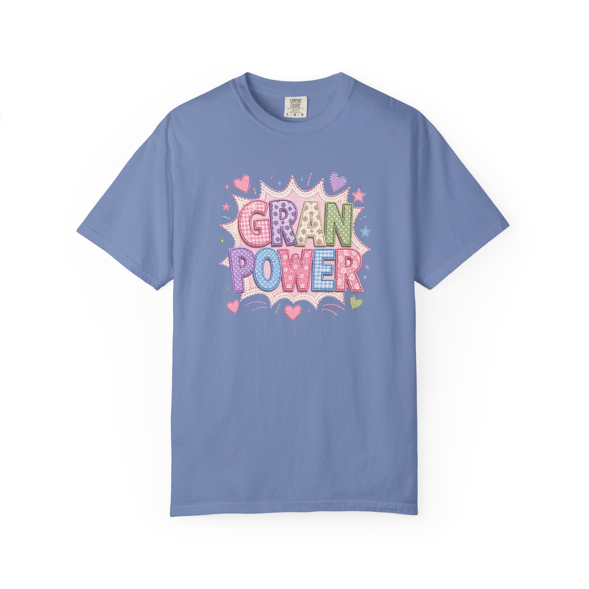 Gran Power T-Shirt — Cute Pastel 'Gran Power' Graphic Tee for Grandparents, Mother's Day Gift