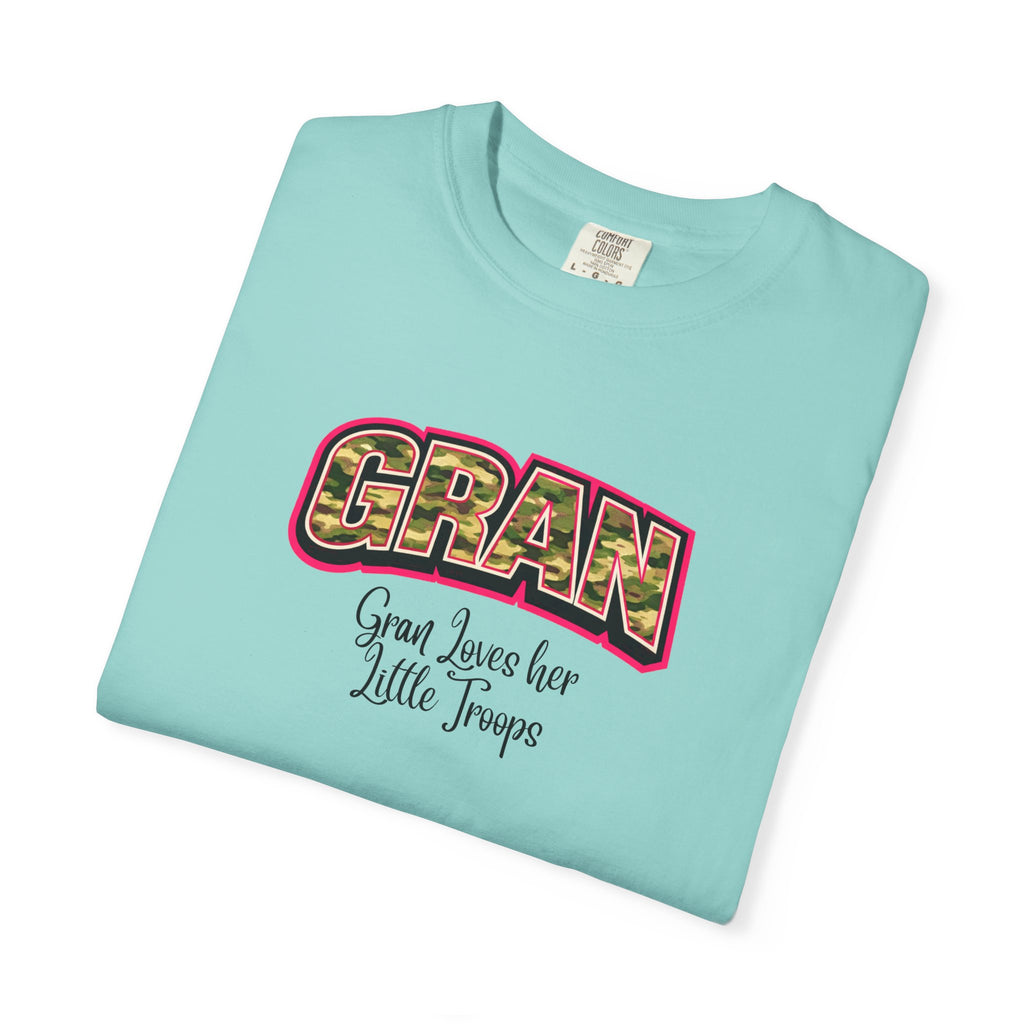 Gran Floral Graphic T-Shirt — "Gran Loves Her Little Troops" Gift Tee
