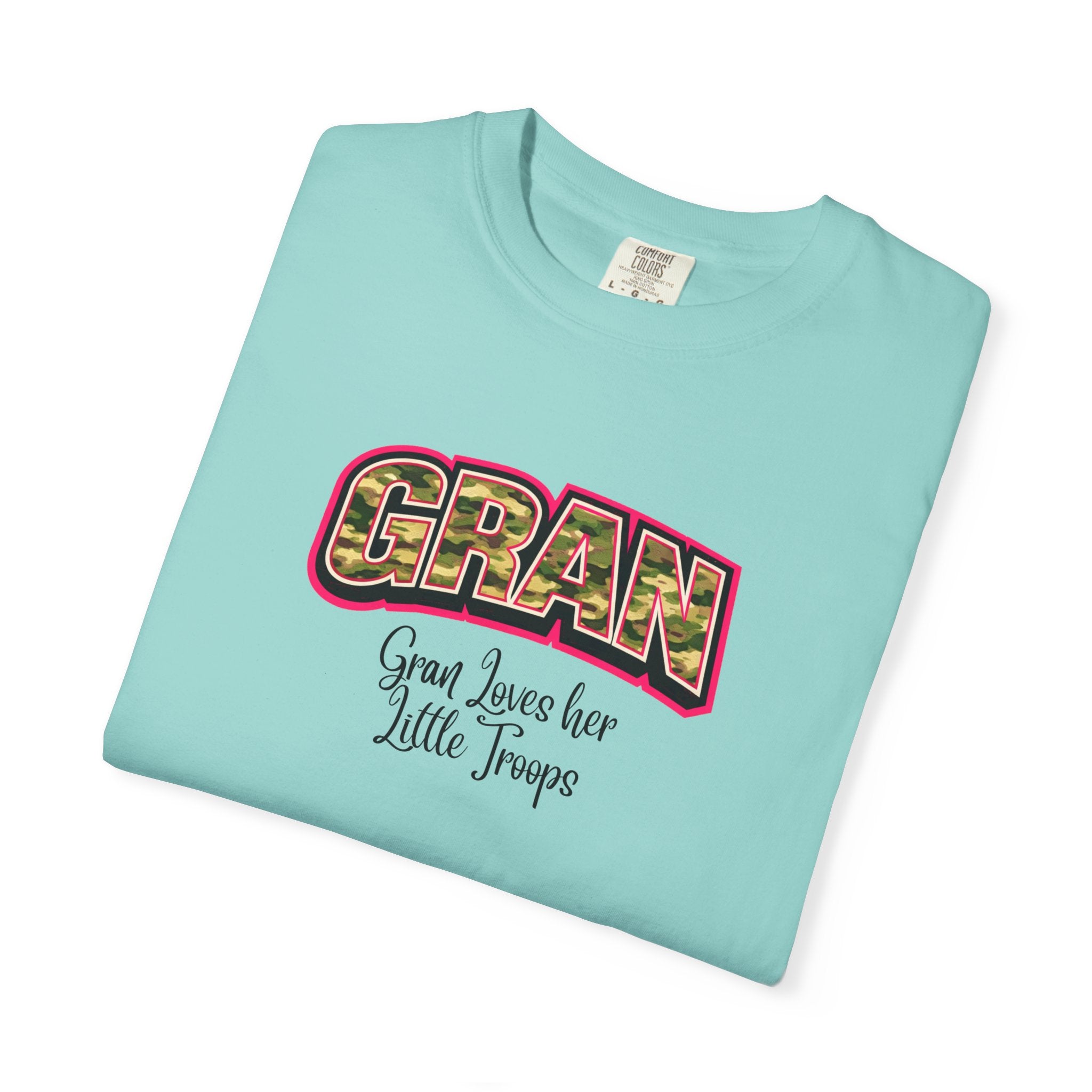 Gran Floral Graphic T-Shirt — "Gran Loves Her Little Troops" Gift Tee