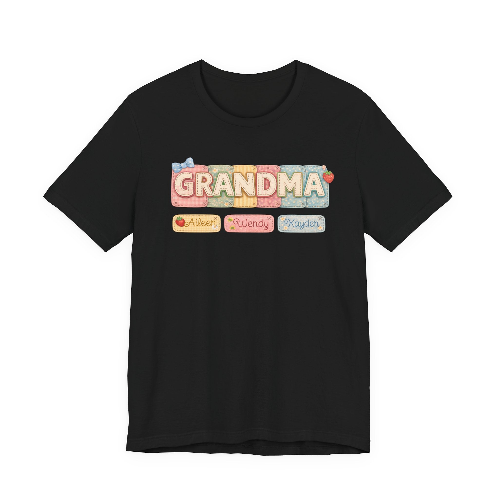 Grandma Floral Retro Tee — "Grandma" Names Design (Aileen • Wendy • Peyton)